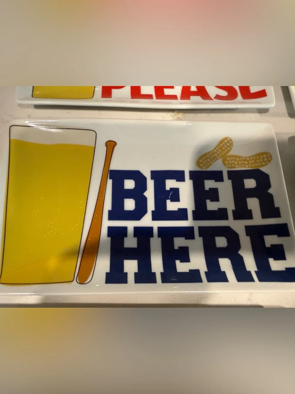 CRATE & BARREL set of 6 Beer Platters